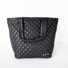Load image into Gallery viewer, Large Black Quilted Tote
