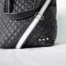 Load image into Gallery viewer, Large Black Quilted Tote