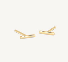 Load image into Gallery viewer, Bar Stud Earrings Gold
