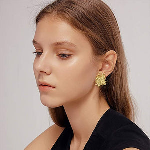 Gold Claudia Woven Earrings