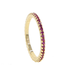 CZ Stackable Ring Pink