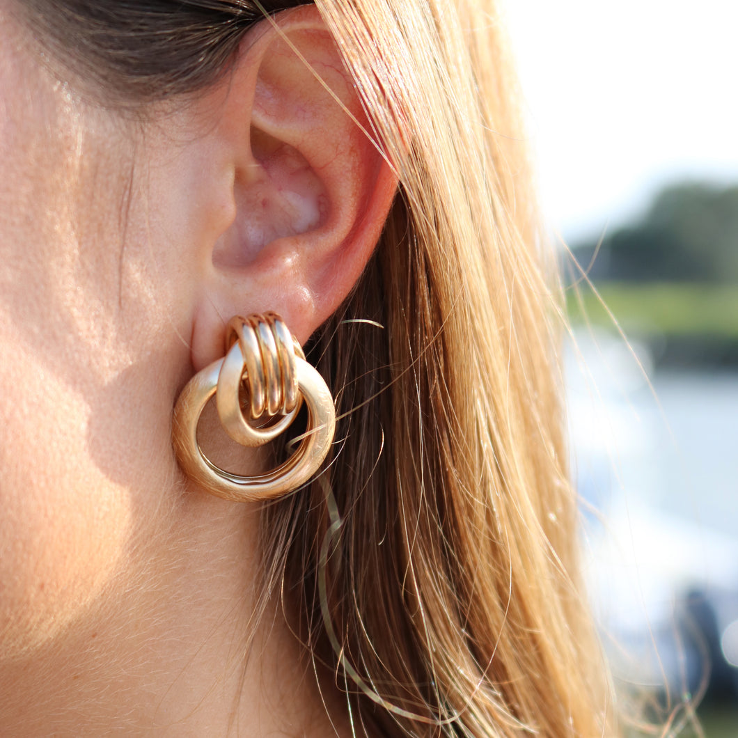 Knotted Gold Earrings
