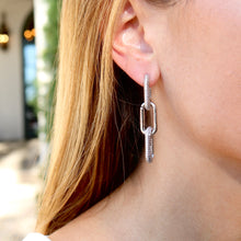 Load image into Gallery viewer, Pavé Silver Statement Earrings
