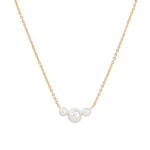 Three Pearl Wish Necklace
