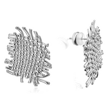 Load image into Gallery viewer, Silver Claudia Woven Earrings
