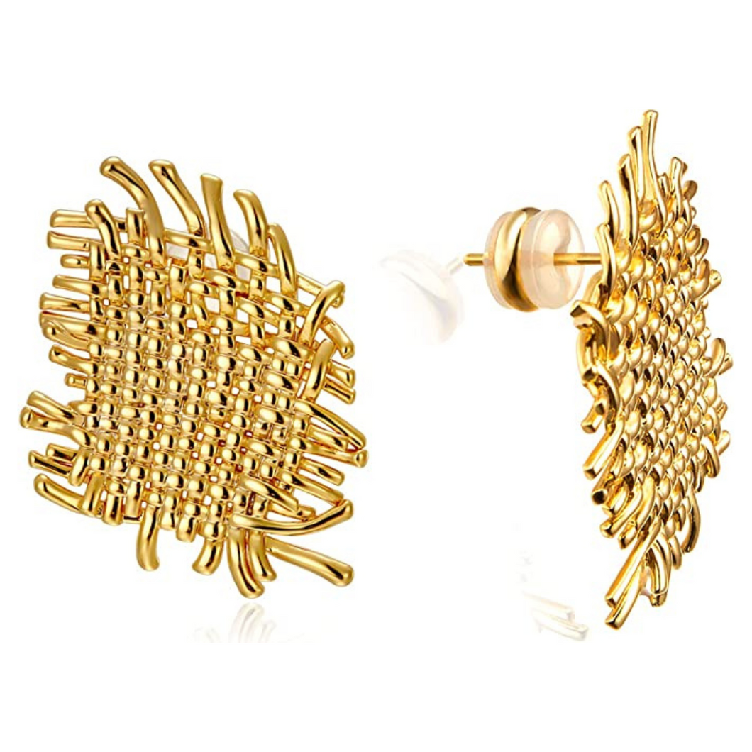 Gold Claudia Woven Earrings