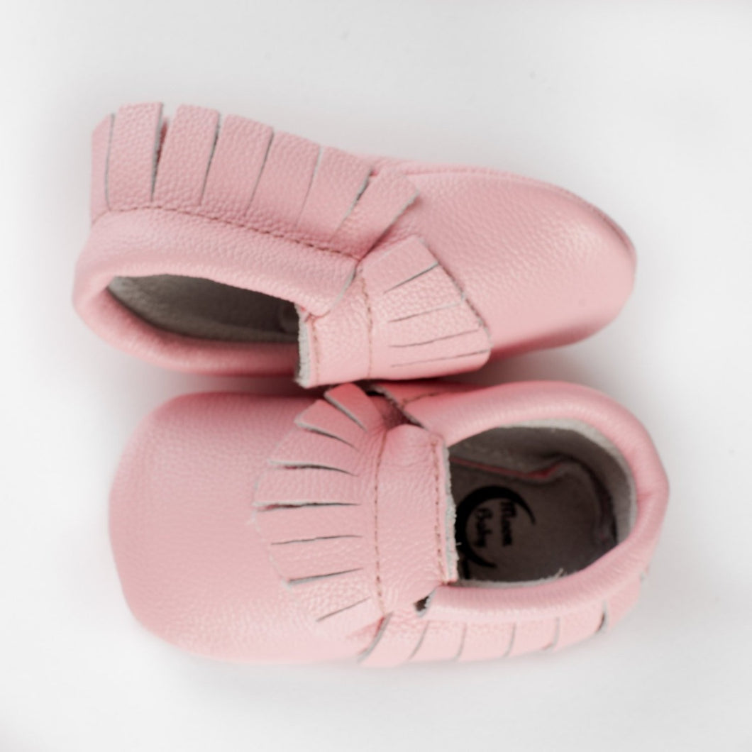 Leather Moccasins Pink