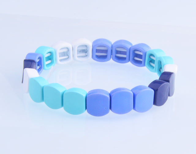 Multi Blue Tile Bracelet